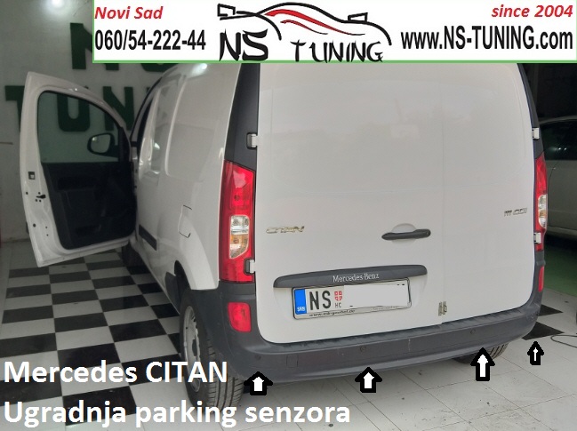 citan mercedes ugradnja parking senzora novi sad ns tuning auto servis autoelektricar